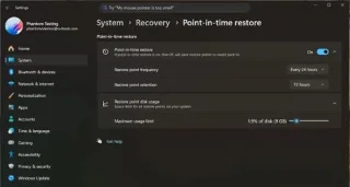 Build 26220.7271 (KB5070307) til Windows 11 25H2 tilføjer Xbox FSE, Point-in-Time-gendannelse og opdateret File Explorer (udvikling, beta)