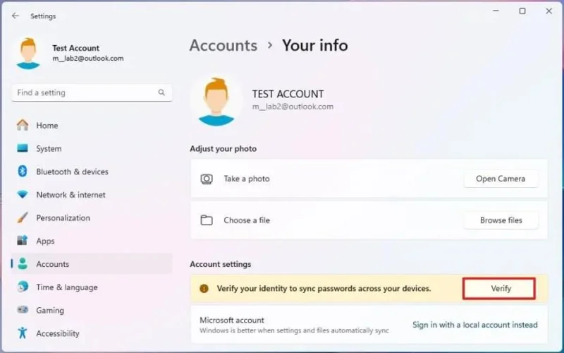 Kaip susieti vietinę paskyrą su „Microsoft“ paskyra sistemoje „Windows 11“