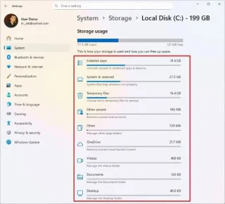 Як побачити, що займає місце на диску у Windows 11