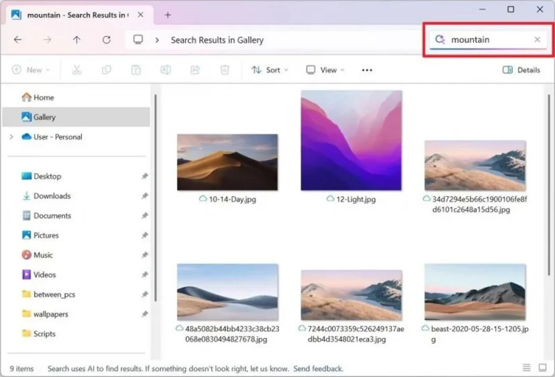 Failų naršyklė tampa vis geresnė su šiomis naujomis dirbtinio intelekto funkcijomis sistemoje „Windows 11“