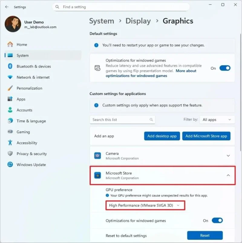 Jak nastavit výchozí grafickou kartu pro aplikace ve Windows 11