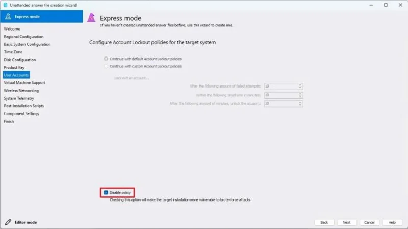 Kaip naudoti neautomatinį atsakymų failą nepalaikomoje aparatinėje įrangoje norint įdiegti „Windows 11“