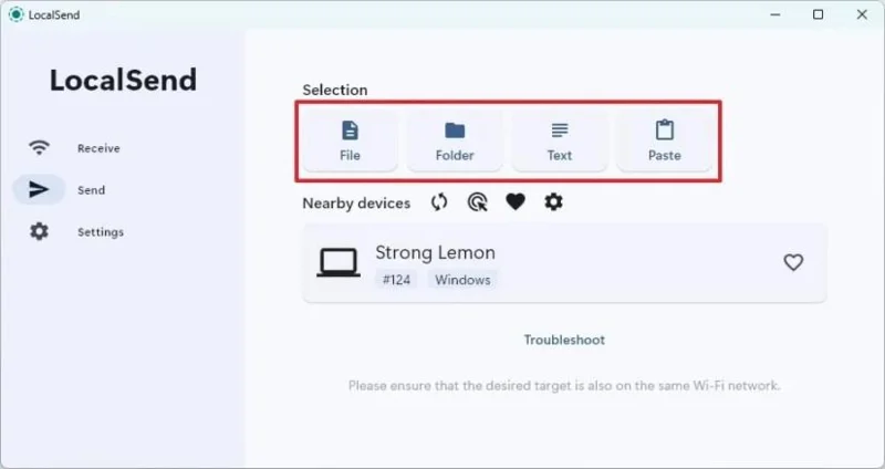 Kaip naudoti „LocalSend“ sistemoje „Windows 11“ failams perkelti tinkle