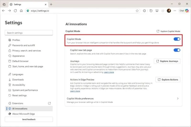Як увімкнути або вимкнути режим Copilot для Microsoft Edge у Windows 11