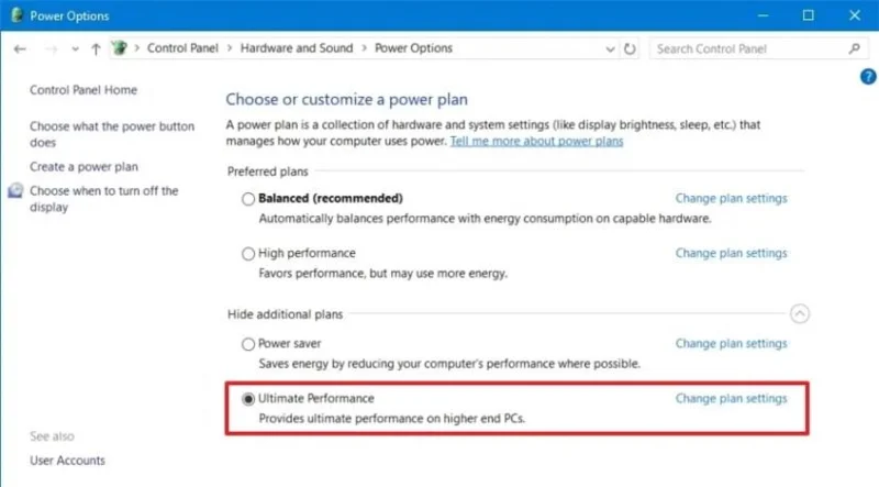 Ako povoliť režim napájania Ultimate Performance v systéme Windows 11, 10