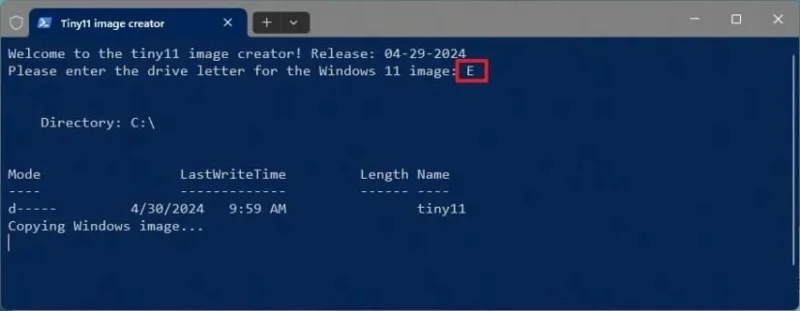 Kaip naudoti „Tiny11 Builder“ norint sukurti pasirinktinį „Windows 11“ ISO be nereikalingų programų