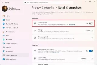 4 швидких способи остаточно вимкнути відкликання Windows у Windows 11