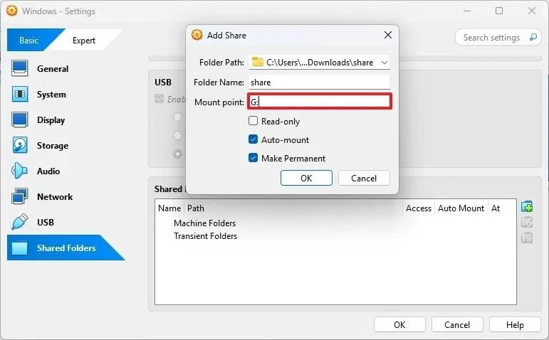 Як створити спільну папку для віртуальної машини на VirtualBox