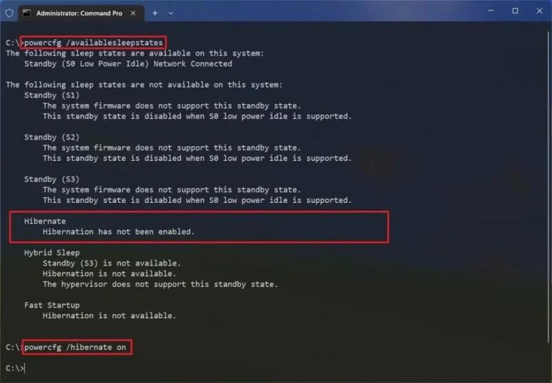 Kaip įjungti hibernate režimą sistemoje „Windows 11“