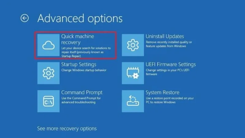 Kaip įjungti greitąjį kompiuterio atkūrimą, kad būtų išspręstos įkrovos problemos sistemoje „Windows 11“