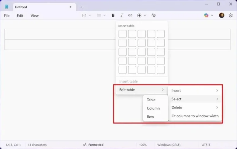 Як створити таблиці в Блокноті для Windows 11