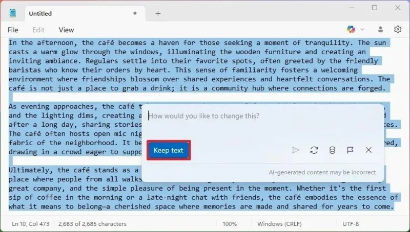 Kaip generuoti tekstą su dirbtiniu intelektu naudojant „Write for Notepad“ sistemoje „Windows 11“