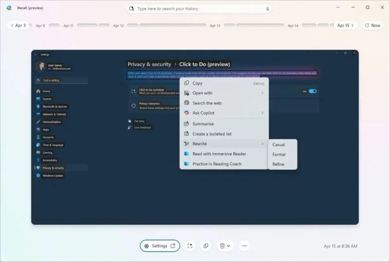 Нові функції штучного інтелекту Windows 11 для ПК Copilot+ з'являться у 2025 році