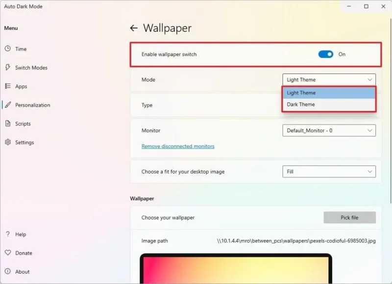 Kaip automatiškai perjungti šviesų ir tamsų režimus sistemoje „Windows 11“