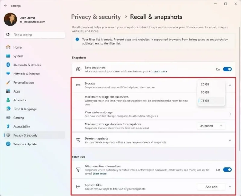 „Windows“ priminimas: viskas, ką reikia žinoti apie dirbtinio intelekto atminties funkciją