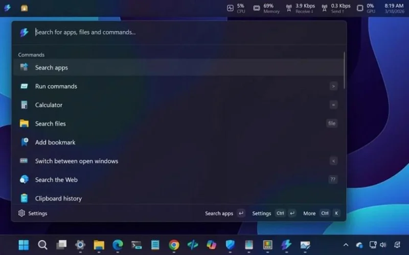 „PowerToys“ prideda „Command Palette Dock“ su viršutine ir šonine padėtimi, skirta „Windows 11“