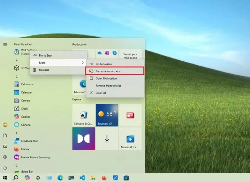 Kaip paleisti bet kurią programą kaip administratorių sistemoje „Windows 11“, 10