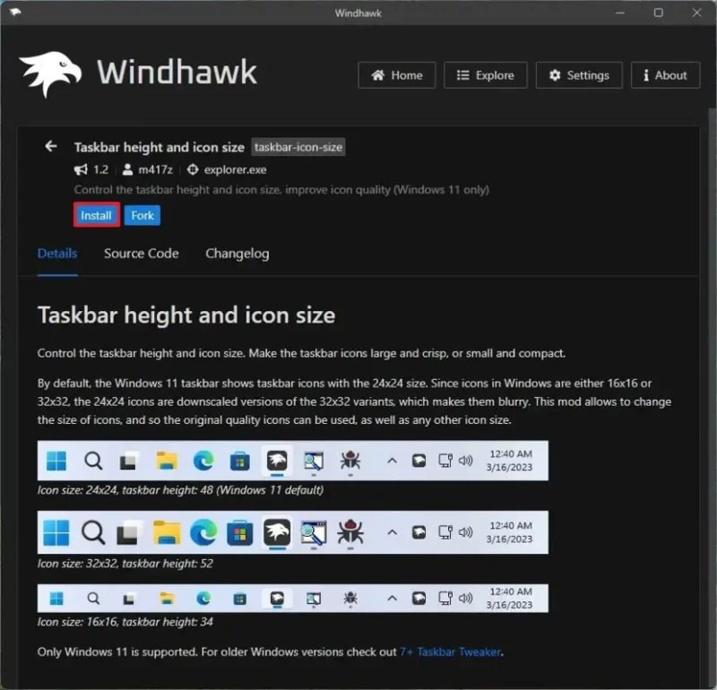 Jak změnit velikost hlavního panelu ve Windows 11