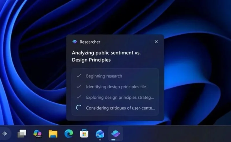 Build 26220.7523 (KB5072043) til Windows 11 erstatter Search med Copilot og bringer Taskbar Agents (Dev, Beta)