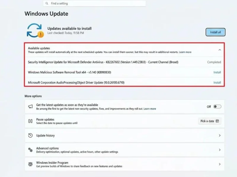Windows 11 konečně umožňuje pozastavit aktualizace navždy, a to po jednotlivých 35denních blokech.