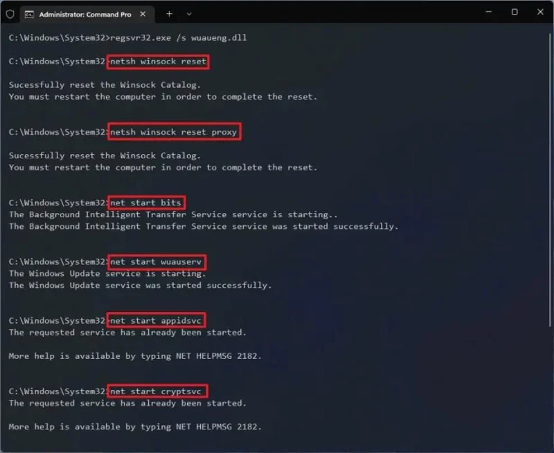 Kaip atkurti „Windows Update“ sistemoje „Windows 11“