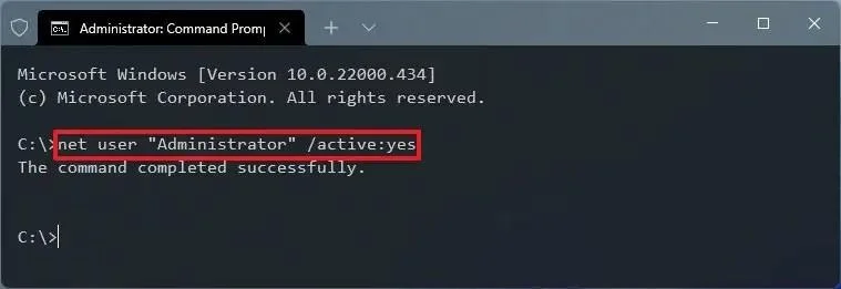 Kaip įjungti administratoriaus paskyrą sistemoje „Windows 11“