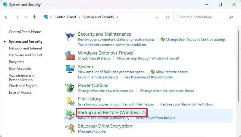 Kaip sukurti pilną atsarginę kopiją tinklo diske sistemoje „Windows 11“, 10