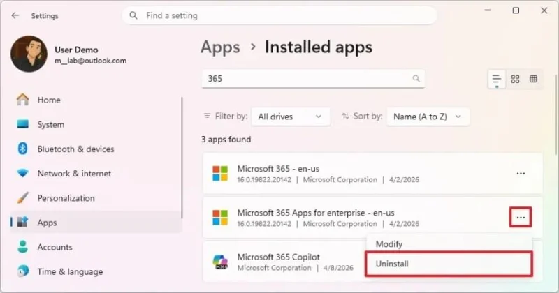 Як повністю видалити програми Microsoft 365 або Office 2024 у Windows 11