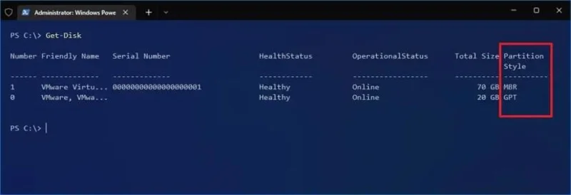 Kaip patikrinti, ar diskas naudoja GPT arba MBR skaidinio stilių sistemoje „Windows 10“