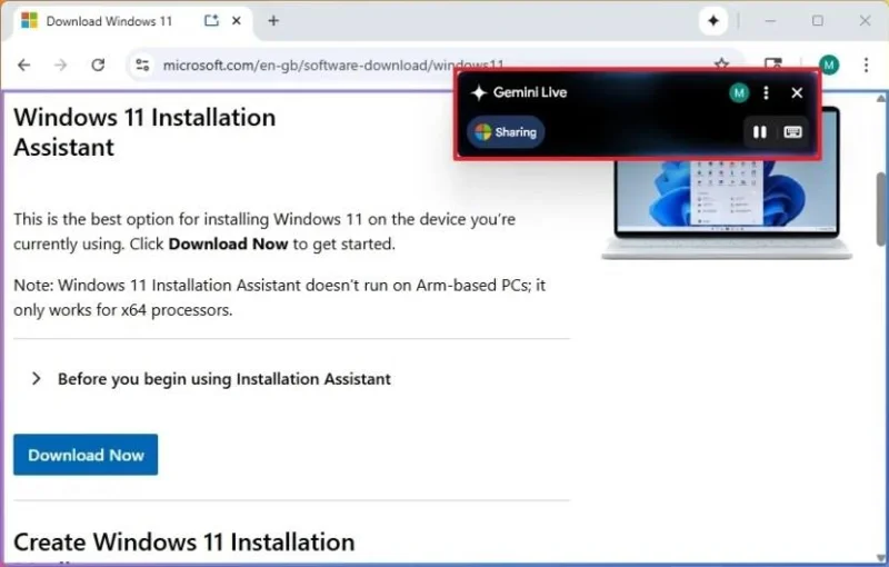 Google Gemini -tekoäly saapuu Chromeen ja valtaa Windows 11:n työpöydän