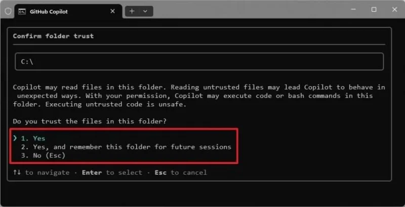 Kaip įdiegti „Copilot CLI“ sistemoje „Windows 11“