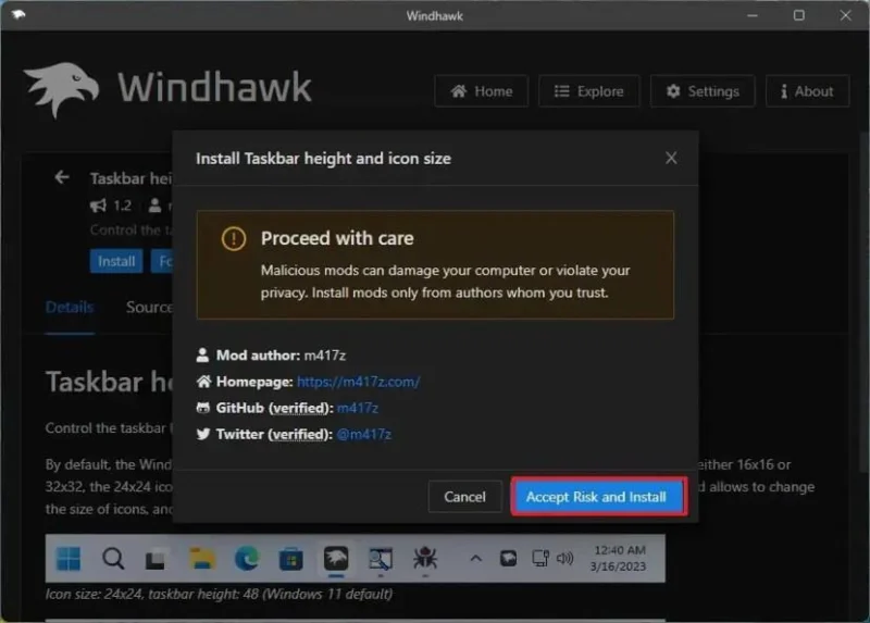 Jak změnit velikost hlavního panelu ve Windows 11