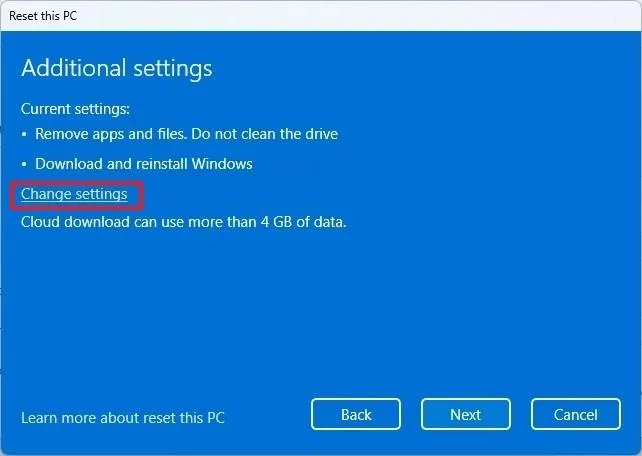 Kaip atkurti „Windows 11“ gamyklinius nustatymus, pašalinant viską