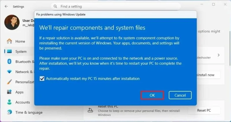 Kaip atkurti „Windows 11“ diegimą