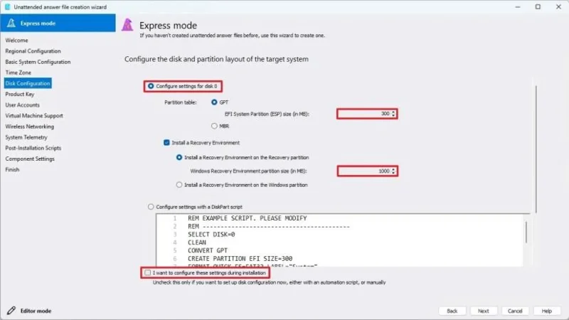 Kaip naudoti neautomatinį atsakymų failą nepalaikomoje aparatinėje įrangoje norint įdiegti „Windows 11“