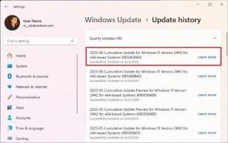 Jak zobrazit historii aktualizací ve Windows 11