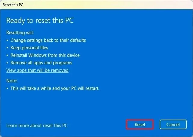 Xbox Ally X -käsikonsolin tehdasasetusten palauttaminen Windows 11:ssä
