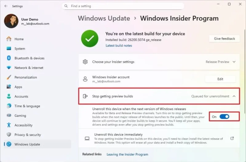 Kaip atnaujinti į „Windows 11 25H2“