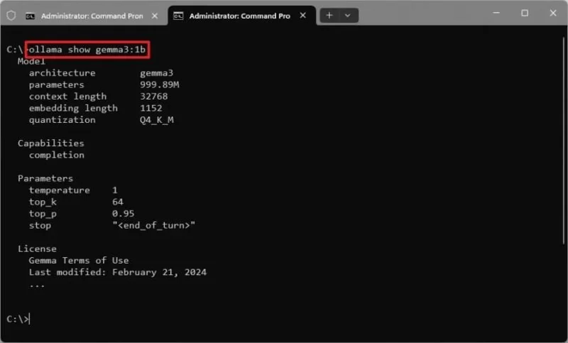 Sådan installeres Google Gemma 3 (eller 3n) AI-model på Windows 11