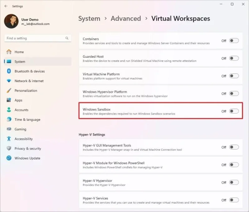 Kaip įjungti naujus išplėstinius nustatymus sistemoje „Windows 11“