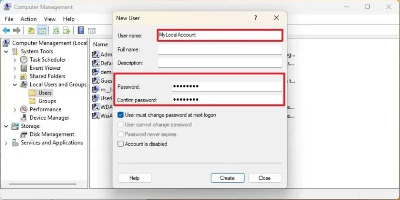 Kaip sukurti vietinę paskyrą sistemoje „Windows 11“
