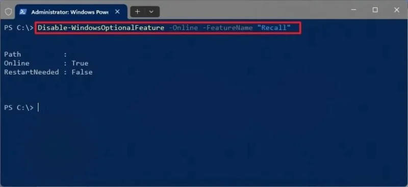 Visiškai pašalinkite „Recall“ funkciją sistemoje „Windows 11“ (3 būdai)