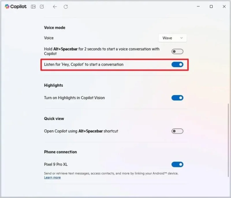 Як увімкнути або вимкнути команду гучного зв'язку Hey Copilot у Windows 11