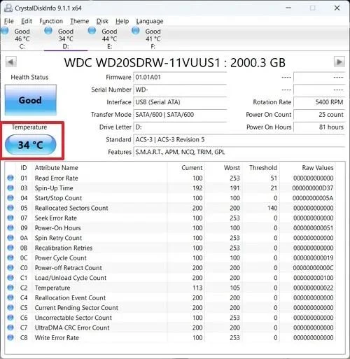 Sådan kontrollerer du temperaturen på SSD og HDD i Windows 11