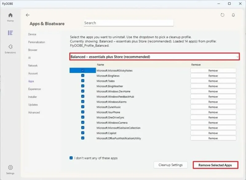 Kaip naudoti „FlyOOBE“, norint pašalinti „Windows 11“ iškrovą
