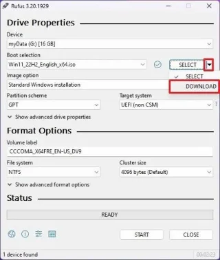 Как да използвате Rufus за създаване на стартиращ USB диск с Windows 11 22H2