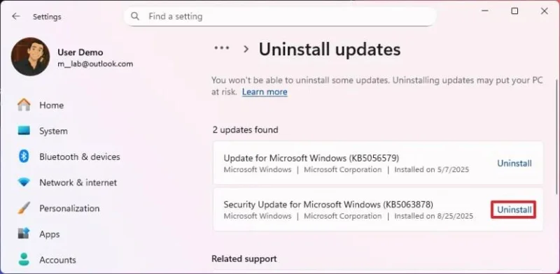 Kaip pašalinti KB5063878, kad būtų išspręsta SSD dingimo problema sistemoje „Windows 11“