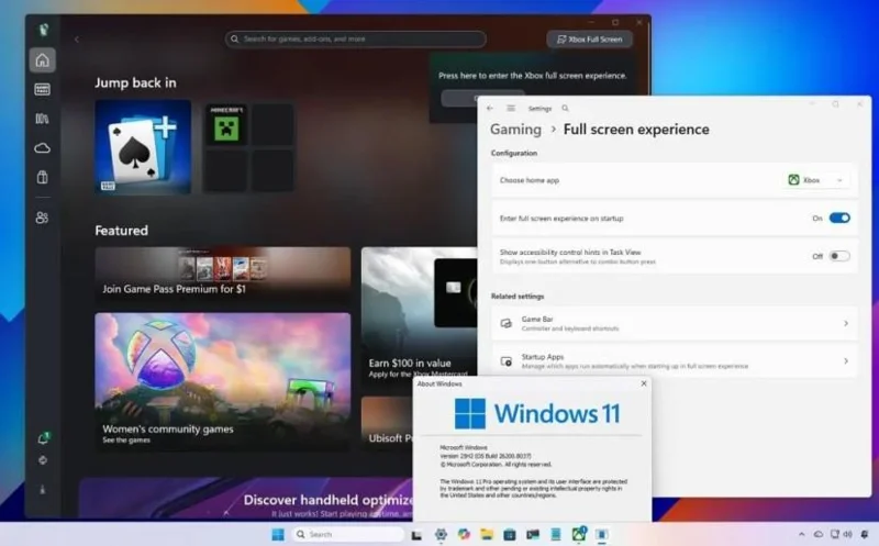 Microsoft vahvistaa, että Xbox-tila saapuu Windows 11 -tietokoneille huhtikuussa 2026