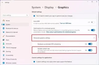 Sådan aktiverer du variabel opdateringshastighed (VRR) til spil på Windows 11