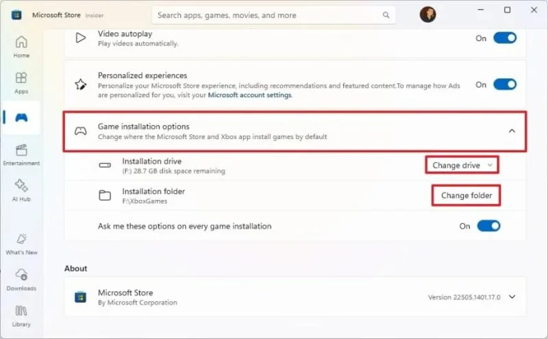 Як змінити стандартний диск для встановлення гри у Windows 11